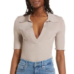 Good American Ribbed Polo, Medium